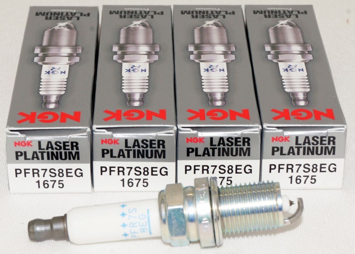 SET OF 4 NGK replacemeLaser Platinum 1675 Spark Plugs PFR7S8EG Volkswagen - Audi