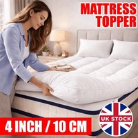 Hotel Quality Mattress Topper 10cm Deep Thick Single Double King Super All Size