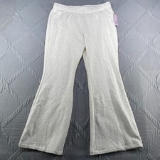 Wild Fable Grey Heather Wide Leg Fleece Sweatpants Size L