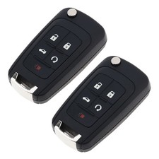 Replacement Fit for Chevy 2010-16 Camaro Cruze Equinox Remote Key Fob 5btn Pair