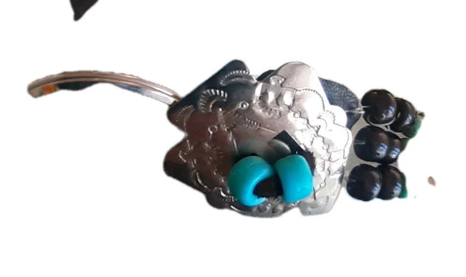 Correas para botas de cuero con cuentas motociclista occidental vaquero vaquera concho con cuentas negras Foto 2 de 4