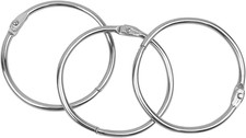2 Inch Nickel Plated Steel Binder Rings 50 Pack Silver for School Office Home