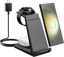 Wireless Charger for Samsung - NANAMI 3 in 1 Charging Station Black