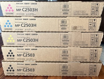 Ricoh MP C2503H C2503 841918 841919 841920 841921 Toner Set CMYK NEW