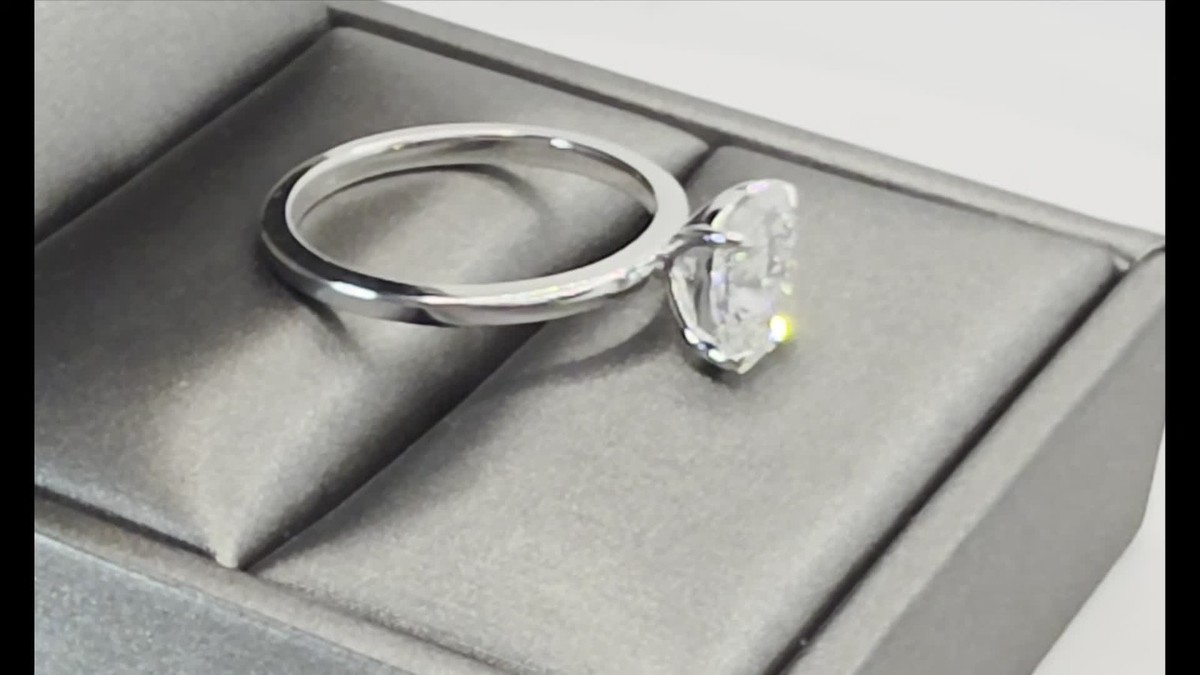 2.50 Ct E VS1 Cushion Cut Diamond Ring Lab Grown Diamond IGI