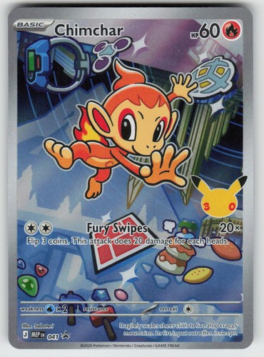 Chimchar 041 Holo Promo ME: Mega Evolution Promo Pokemon Near Mint