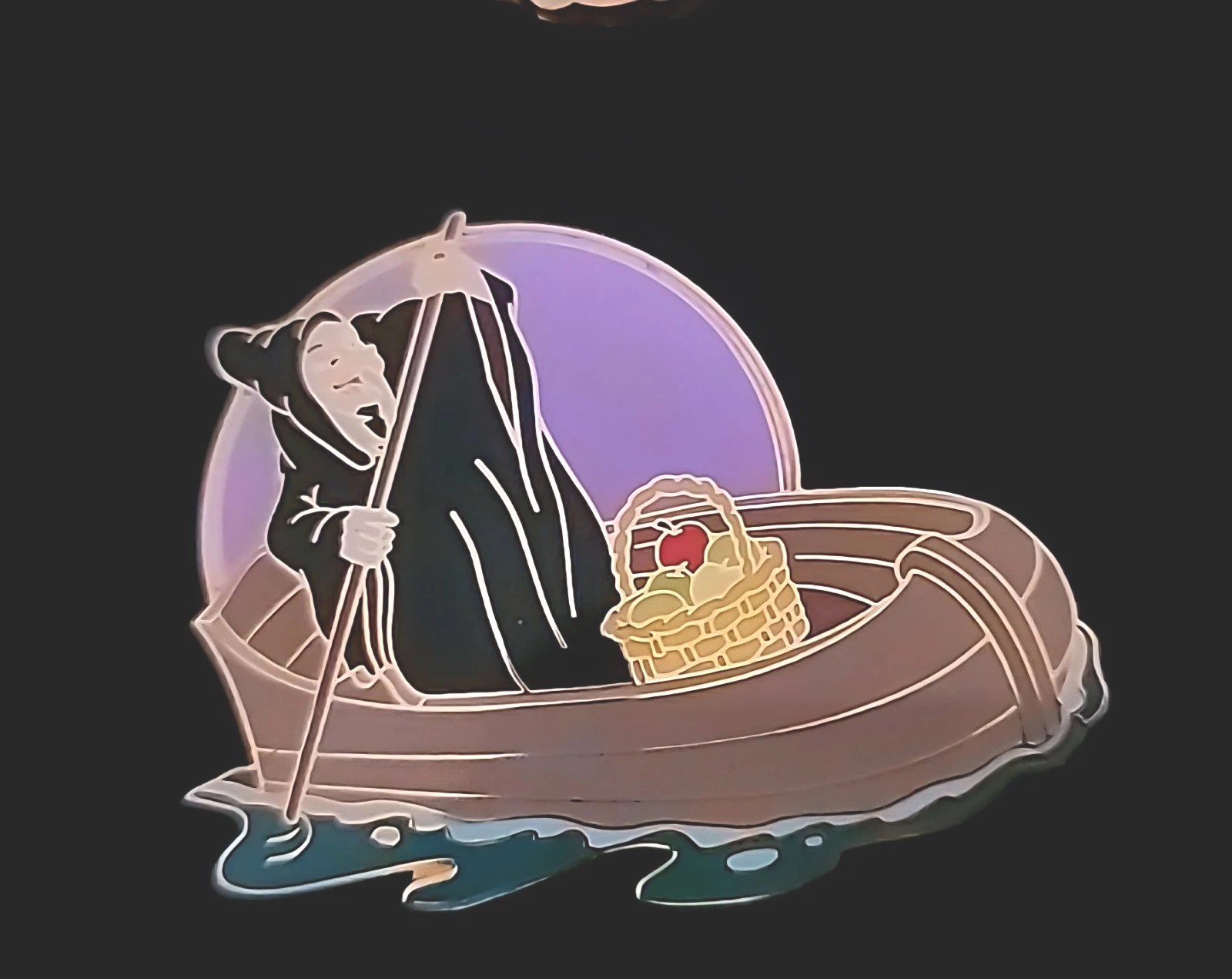 Disney Auctions Pin Old Hag in Boat Snow White Villain Poisoned Apple Pin LE 500