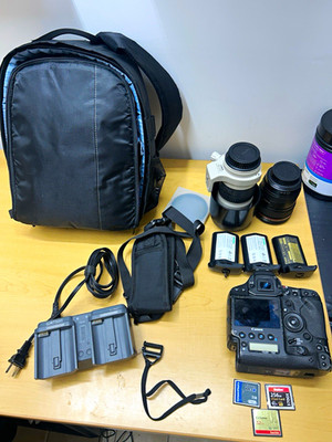 Canon EOS-1D X Mark II + 70-200mm f/4L + 24-105mm f/4L Lense + bundle pictured