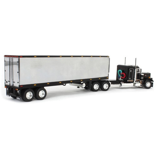 1/64 Black & Chrome Peterbilt 359 with 40ft Vintage Reefer Trailer, DCP 60-2043 - Picture 3 of 5