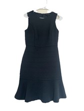 Banana Republic Black/blue Textured Knee Length Dress Women’s Size 2