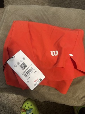 Wilson Men's 7'' Tournament V2 Tennis Unlined Short NWT Infrared Size M