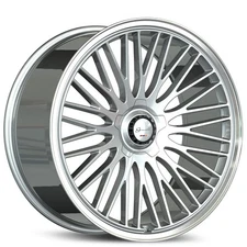 F21x9/R21x10.5"Staggered Gianelle Wheels Aria Silver/Polished Regular Cap (S03)
