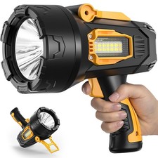 Super Bright 2,000,000 Lumens Rechargeable LED Spotlight, Handheld Outdoor Light