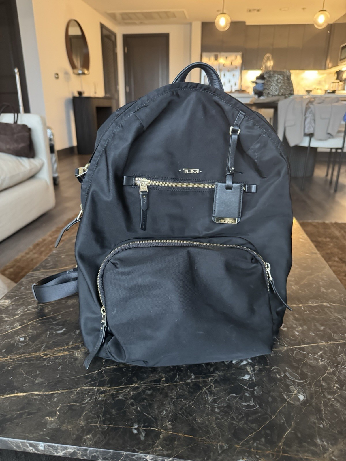 Tumi Black Backpack Multiple Compartments Zipper … - image 1