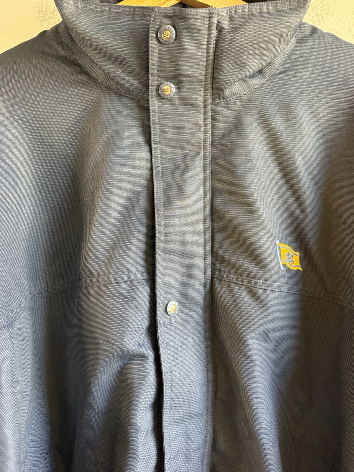 NWT Cutter & Buck Four in One Mens XL Navy Fleece Lined 4 In One Zip Snap Jacket image 6