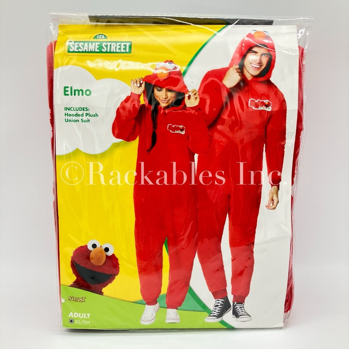 01601624] Spirit Halloween Adult Elmo Jumpsuit Costume Sesame