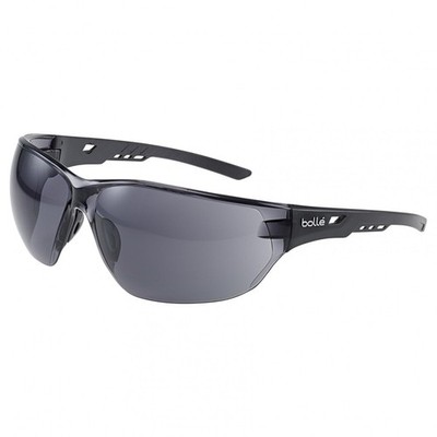 Bolle NESSPSF Ness Safety Glasses - Black Temples - Smoke Anti-fog Lens