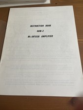 McIntosh 50W-2 Amplifier Instruction Book 