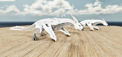 Ark Survival Ascended  - White Managarmr Pair Lvl 362 Top Stat  PC/PS5/XBOX  PVE
