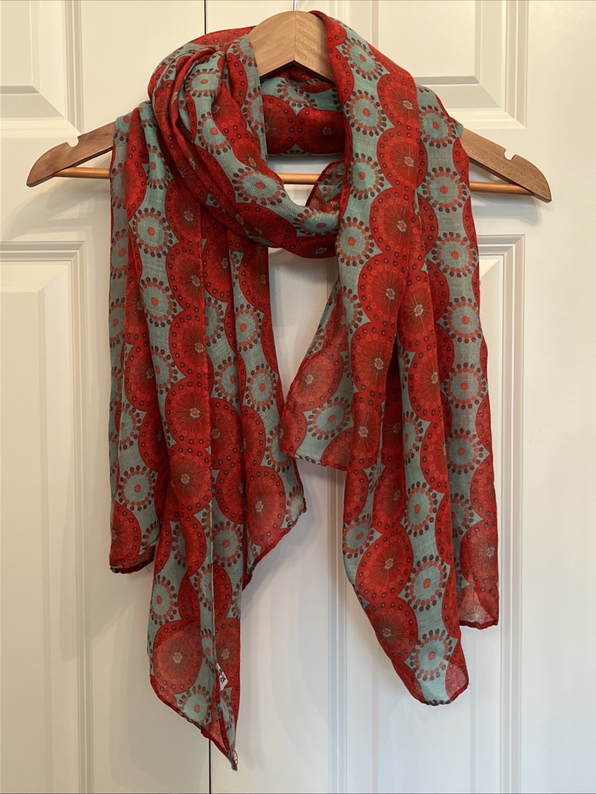 Tickled Pink Basic Casual Rectangular Scarf Red T… - image 1