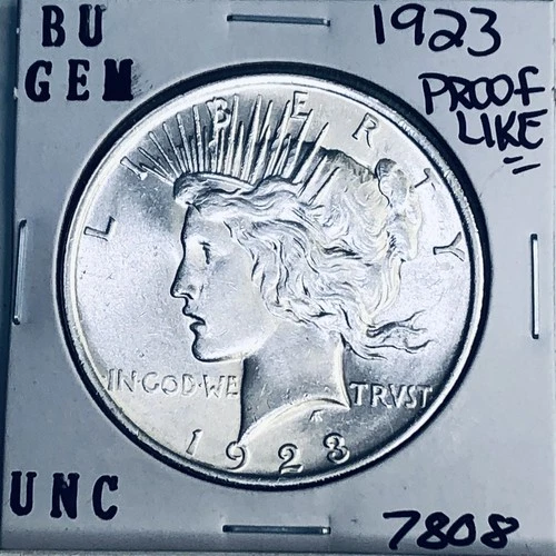 1923 P BU GEM PEACE SILVER DOLLAR UNC MS+++ U.S. MINT RARE COIN 7808