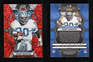 2023 Panini Mosaic Red Sparkle Prizm Barry Sanders #190 HOF