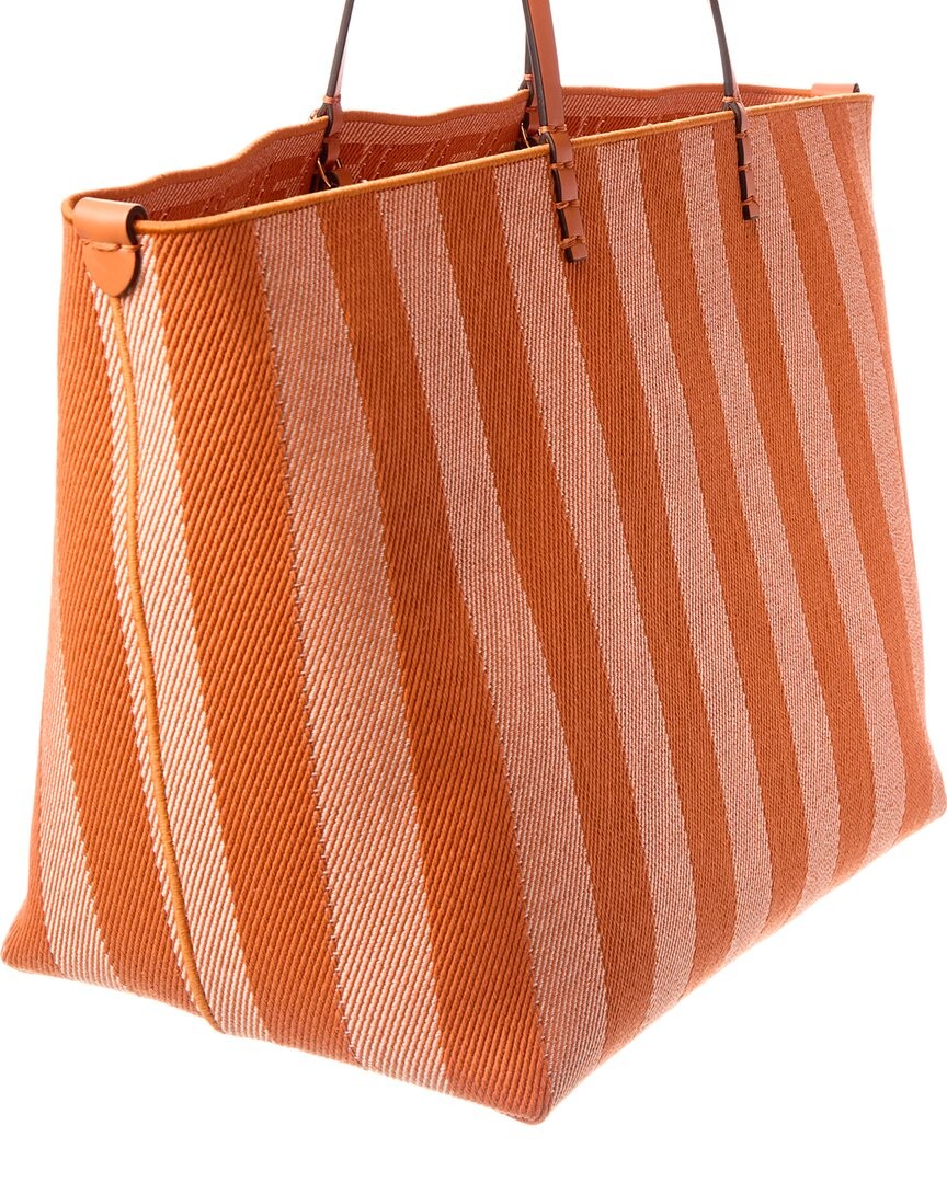 トートバッグ Fendi Camel Leather Roll Shopping Bag Fendi Roll Large Ff Canvas & Leather Tote Women's Orange | eBay