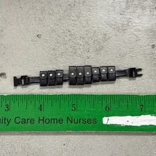 SU-PNBT-BK: 1/12 Black faux leather utility belt with pouches for 6" figure