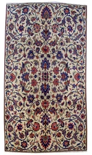 7x13' Semi-Antique Perrsian Esfahaan Wool Rug - ESTATE CARPET #B-80715