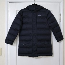 Patagonia Navy Down For Fun Puffer Coat Girls Kids M 10 Gorpcore Winter Snow