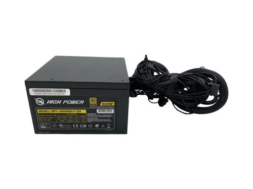 High Power (HP1-J600GD-F12S) 80 Plus Gold 600W Power Supply -Very Good Condition
