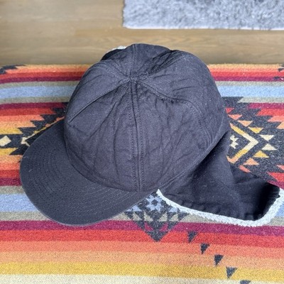 LIB Tech Technologies Unisex Pile Fleece Fur Lined Black Grey Ear flap Brim Hat