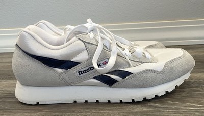 Reebok Classic Men s Sneakers Suede/Nylon White Beige Sz 10 RB-003 INF Nice!!
