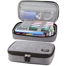 Big Capacity Pencil Case Large Pencil Bag Pouch High Storage Pen Case Gray