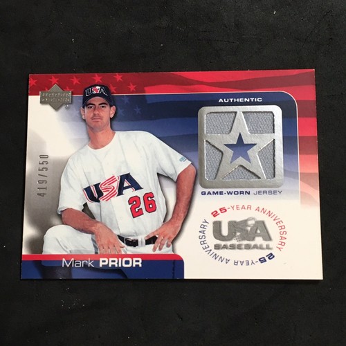 04 Team Usa Usa Baseball 25th Anniversary Game Jersey Mp Mark Prior 550 Nm Ebay