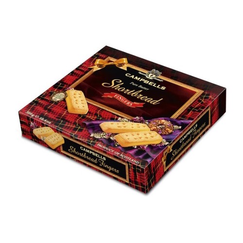 All Butter Shortbread Fingers Biscuits Scottish Campbells Gift (2 x 300g Boxes) - Picture 3 of 4