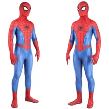 Classic Spider-man Jumpsuit Spiderman Cosplay Costume Suit Halloween Adult Kids
