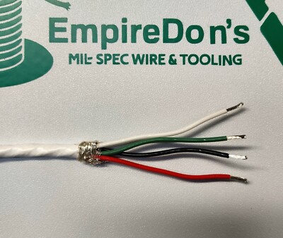 Wire Mil-Spec (PTFE) 16 AWG 4 Cond, Shielded SPC  Stranded 5 ft