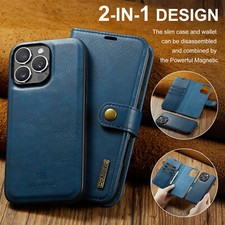 2-in-1 Magnetic Detachable Card Holder Wallet Case for iPhone 16 Pro Max/16/15