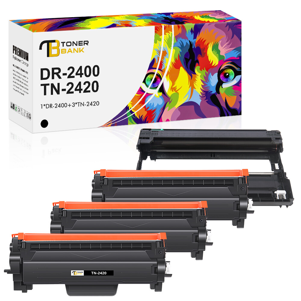 Bubprint Kompatibel 2 XXL Toner Und Trommel Für Brother TN2420 DR2400 Fuer Mfc L2710dw Mfc L2710dn Mfc L2750dw Hl L2310d Hl L2350dw Hl L2370dn Hl L2375