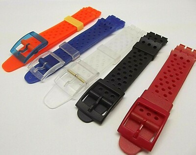 cinturini gomma x swatch 17 mm gent vari colori strap band traforati correa  | eBay