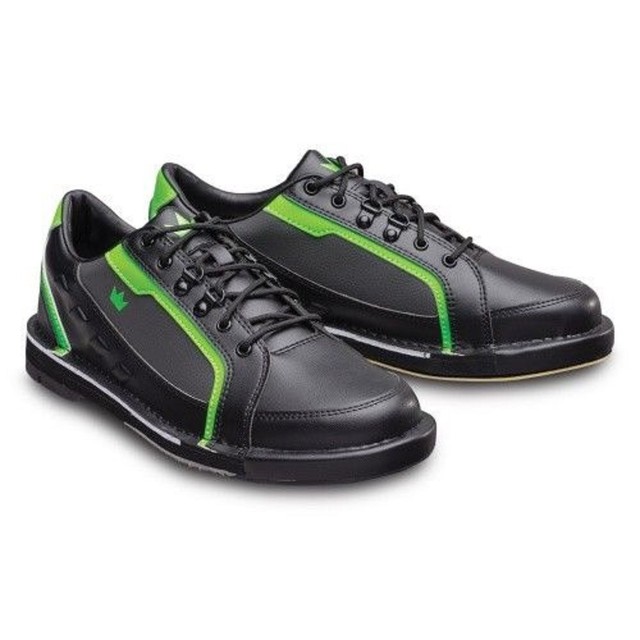 Mens Brunswick Black/Green Punisher Bowling Shoes Soles & Heels Size 8