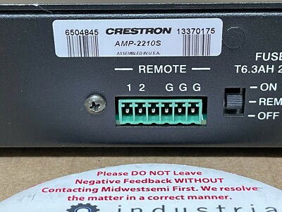 Amplificateur Crestron AMP-2210S - 2 Canaux 2x210W - Rackable - Noir - Occasion