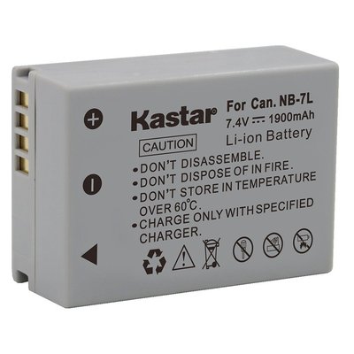 1x Kastar Battery for Canon NB-7L PowerShot G10 G11 G12 SX30 IS