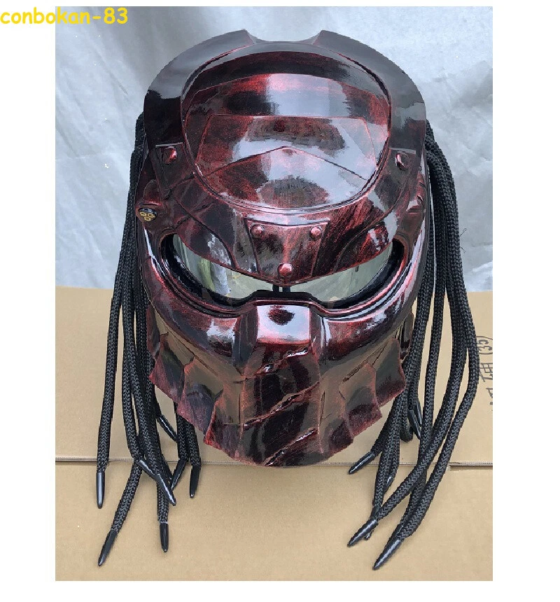 Casco Alien Hunter Motocicleta Cara Completa Moto DOT ECE Auténtico Regalo de Navidad Foto 4 de 4