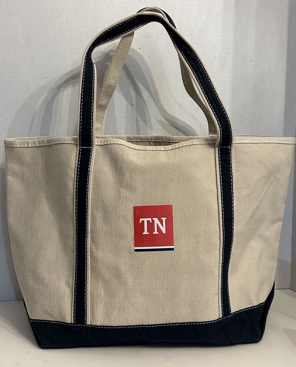 Peerless Threads Large Sailing Canvas Tote Bag Branded with “TN