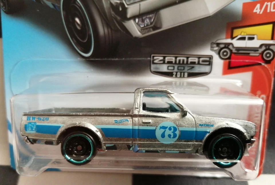 2018 Hot Wheels Walmart Exclusive Zamac Datsun 620 HW Hot Trucks #4/10 - Image 2 of 4