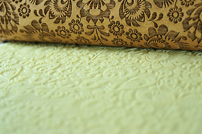 Graviertes Nudelholz Holz Lasercut ALLE DESIGNS Unikat Design Prägestift