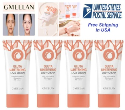 x4 GMEELAN Whitening Cream Gluta Lazy Moisturizing Facial Whiten Long Term Skin