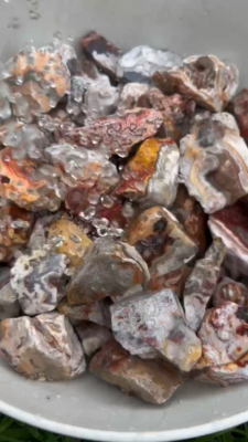 Crazy Lace Agate - Rough Rocks for Tumbling - Bulk Wholesale